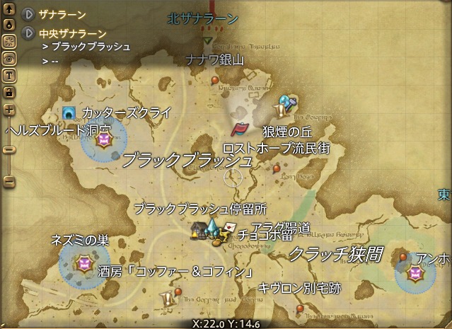 周辺マップ:復興用の細砂