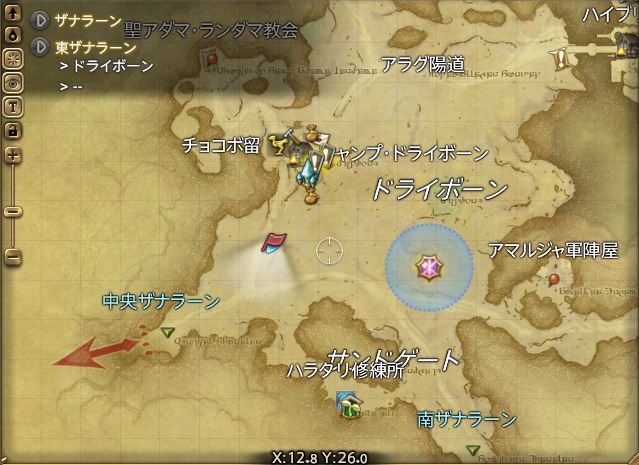 周辺マップ:復興用の砂鉄