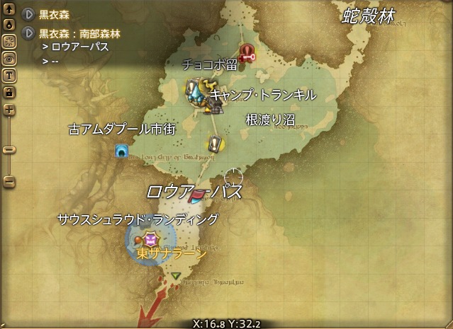 周辺マップ:復興用の亜麻