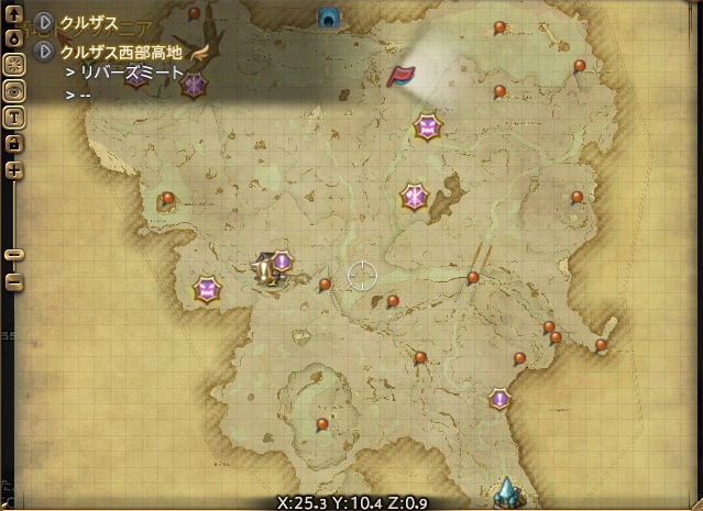 周辺マップ:復興用の精霊銀砂