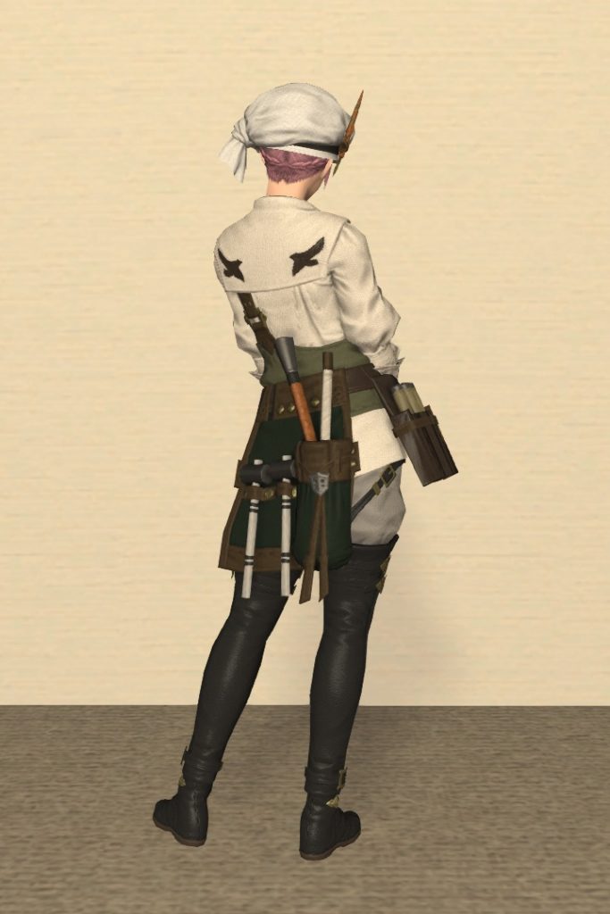 木工師Lv50AF：カーペンター装備 背面