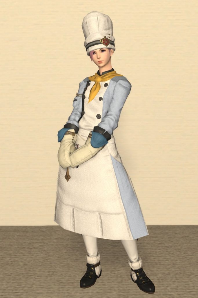 調理師Lv50：クリナリアン装備 正面