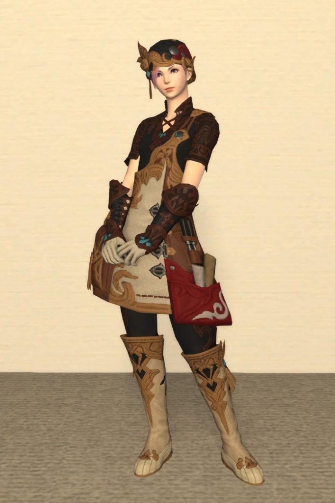 革細工師Lv60：ハイドキープ（ハイドマスター）装備 正面