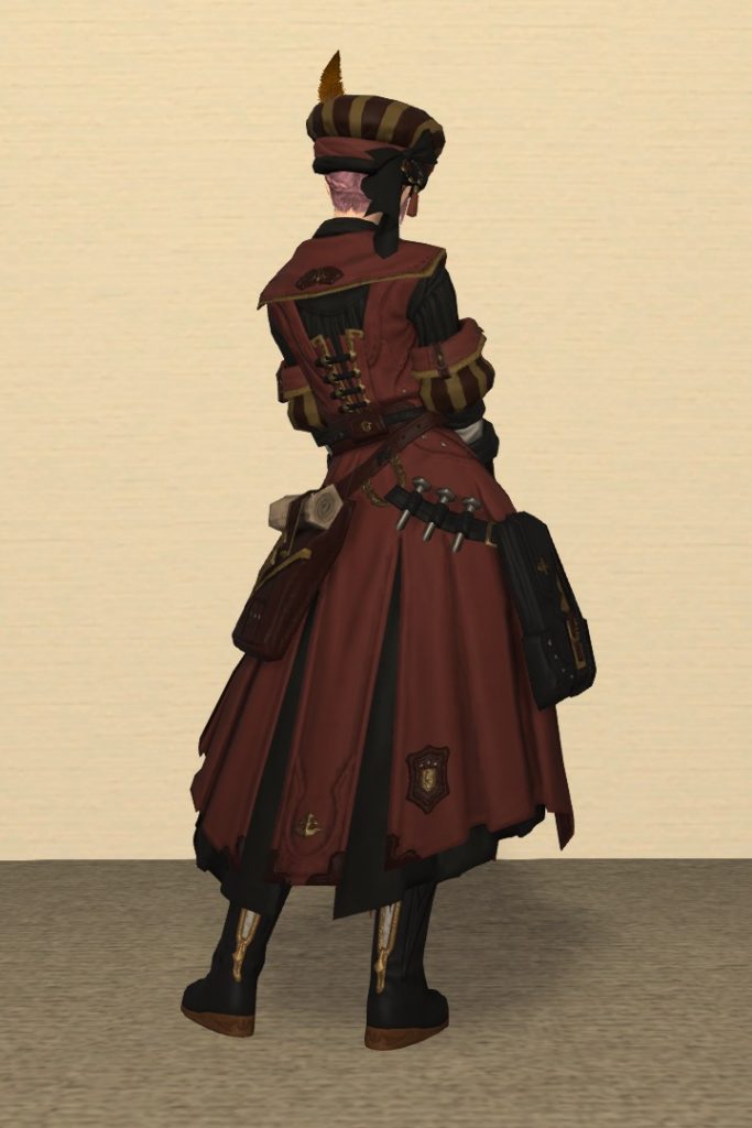 木工師Lv70：ミルキング装備 背面