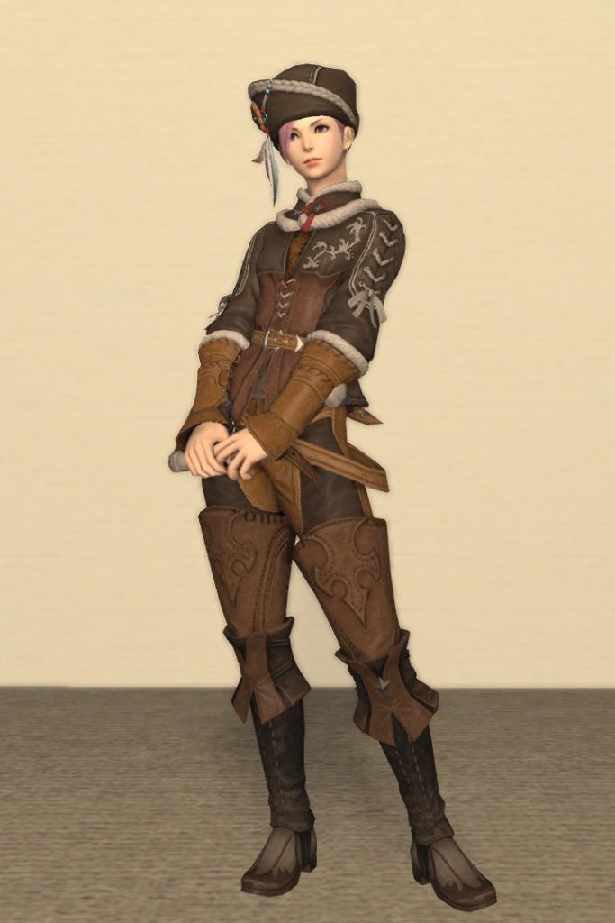 革細工師Lv80：ハイドフィーンド装備 正面