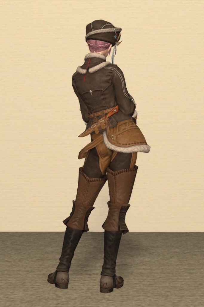 革細工師Lv80：ハイドフィーンド装備 背面